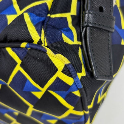 Prada Logo Pret Backpack Nylon Black Multicolor