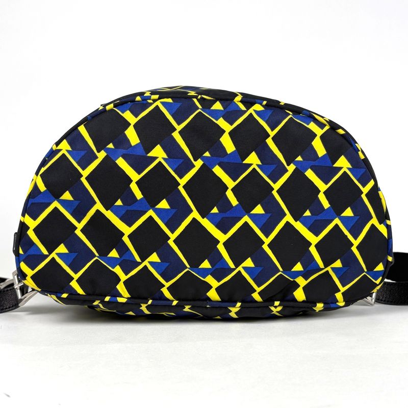 Prada Logo Pret Backpack Nylon Black Multicolor