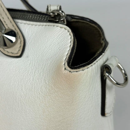 Fendi Visible Handbag Leather Ivory Beige