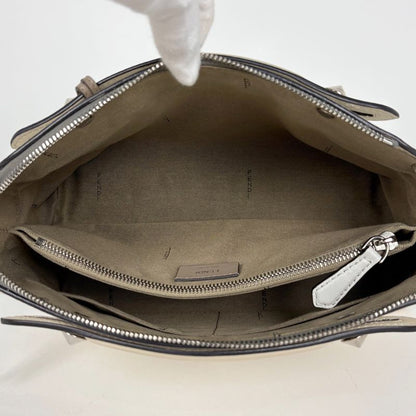 Fendi Visible Handbag Leather Ivory Beige