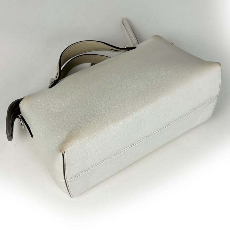 Fendi Visible Handbag Leather Ivory Beige