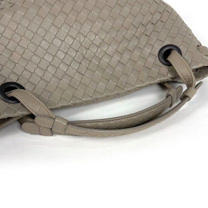 Bottega Veneta Intrecciato Handbag Leather Grey