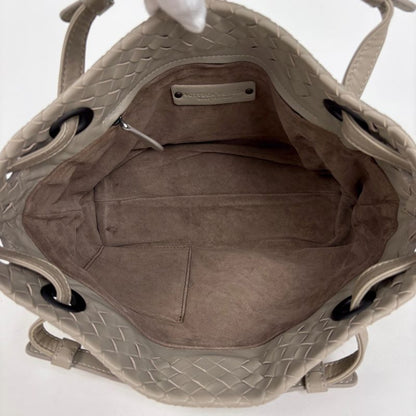 Bottega Veneta Intrecciato Handbag Leather Grey