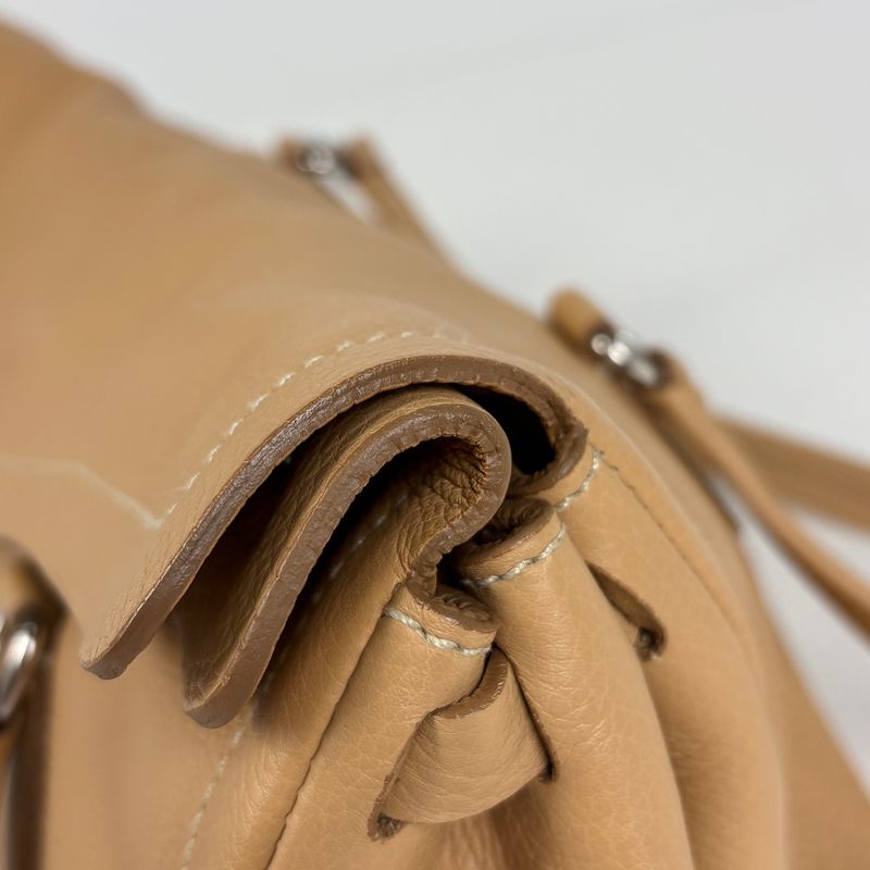 Prada Handbag Leather Beige