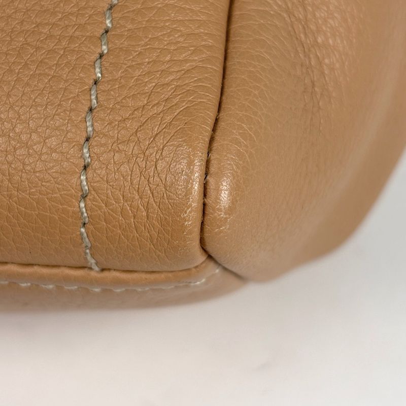 Prada Handbag Leather Beige