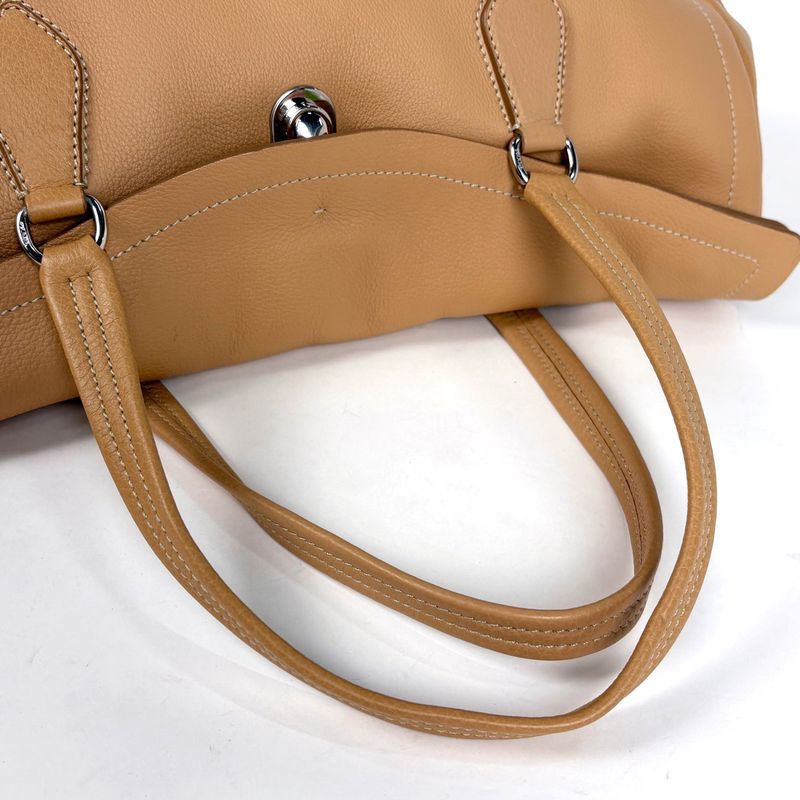 Prada Handbag Leather Beige
