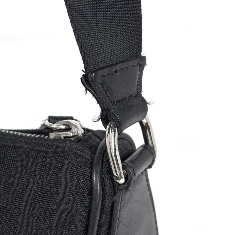 Dior Trotter Pattern Shoulder Bag Nylon Black
