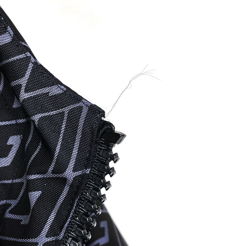 Gucci Logo Nylon Jacket All Over Pattern Interlocking Outer Black