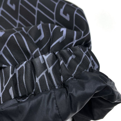Gucci Logo Nylon Jacket All Over Pattern Interlocking Outer Black