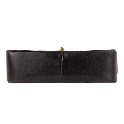 Chanel Diana Quilted Single Flap Chain Shoulder Bag CC Logo Leather Black