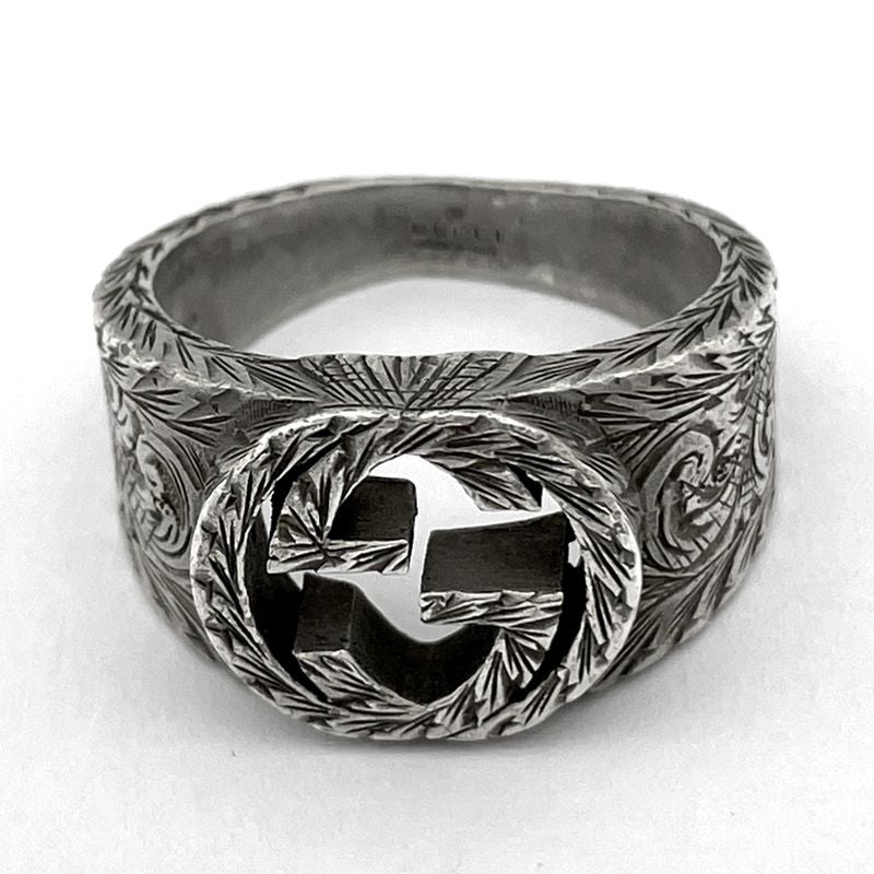 Gucci Interlocking Ring Arabesque . Silver
