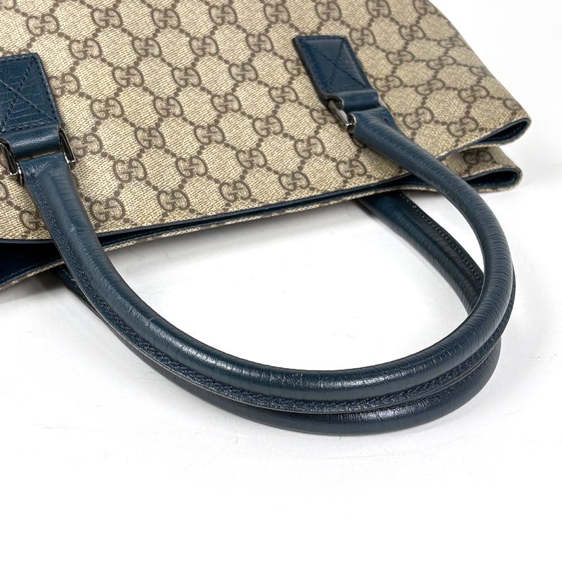 Gucci GG Pattern Tote Brown Navy
