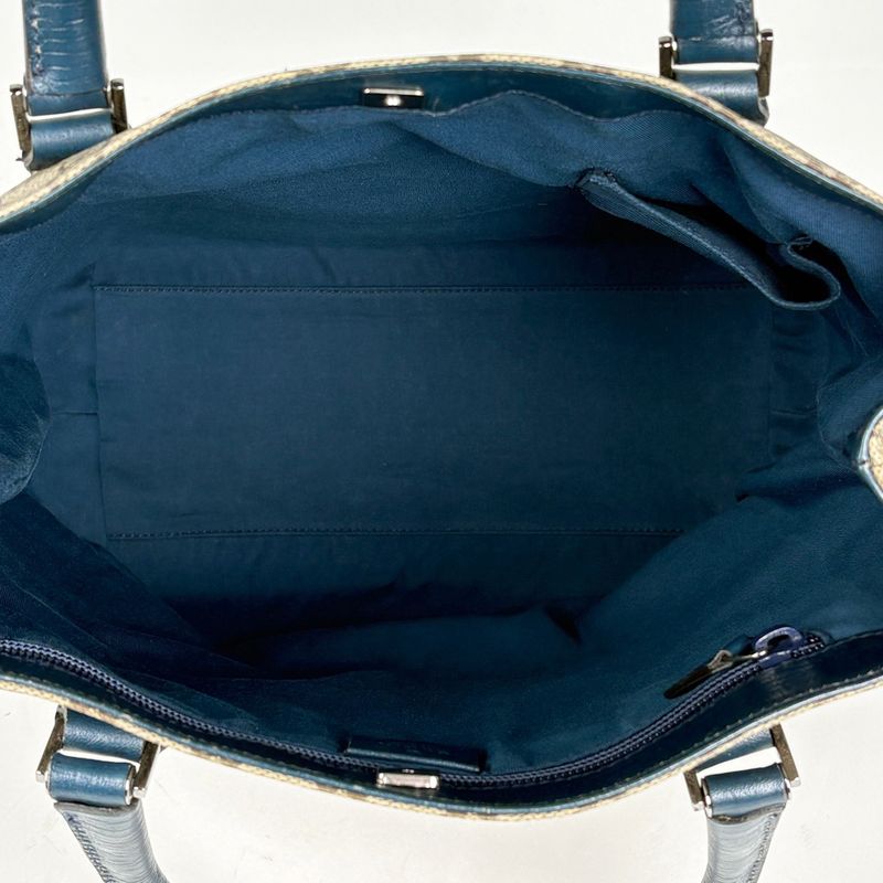 Gucci GG Pattern Tote Brown Navy