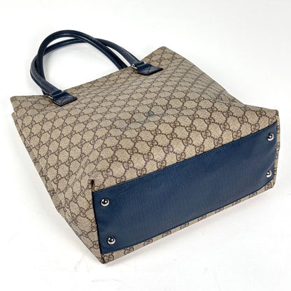 Gucci GG Pattern Tote Brown Navy