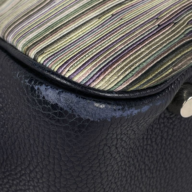Hermes Plume 28 Handbag Vibrato Navy