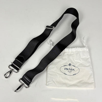 Prada Logo Tote Denim Navy