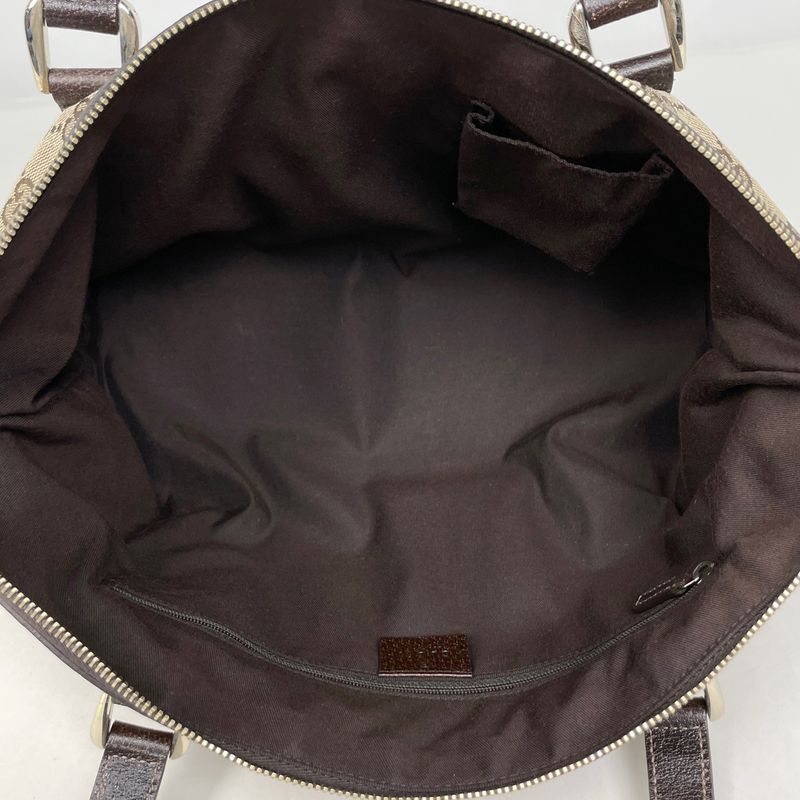 Gucci GG Pattern Tote Abbey Canvas Beige Brown