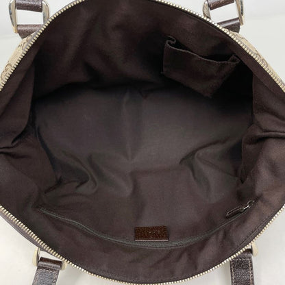 Gucci GG Pattern Tote Abbey Canvas Beige Brown