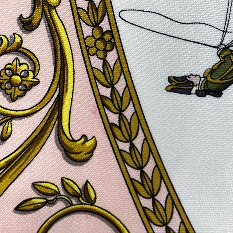 Hermes Carre 90 la Promenade de Longchamps Walk to Long Chien Carriage Scarf