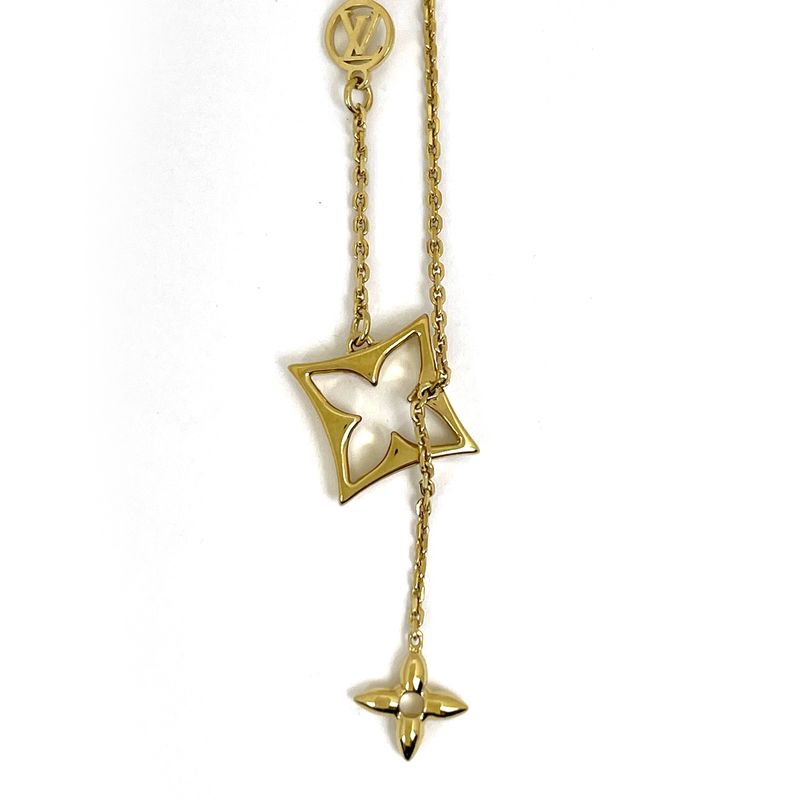 Louis Vuitton Necklace LV Flower Glam Gold Plated