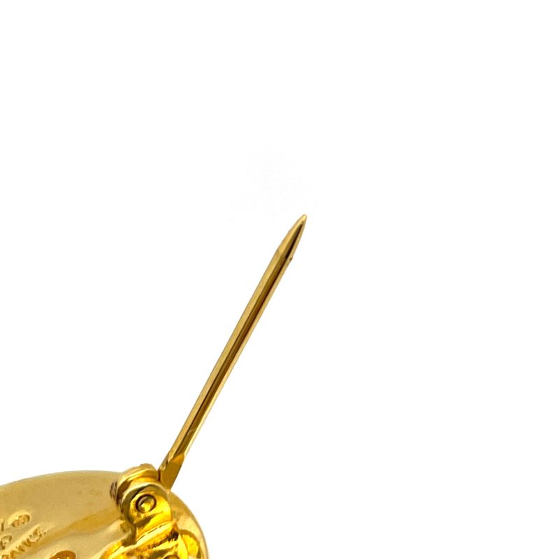 Chanel CC Logo Brooch Gold Plated