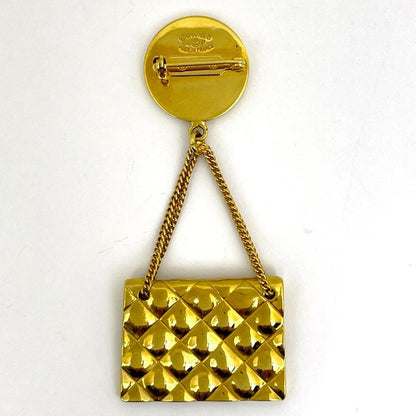 Chanel CC Logo Brooch Gold Plated