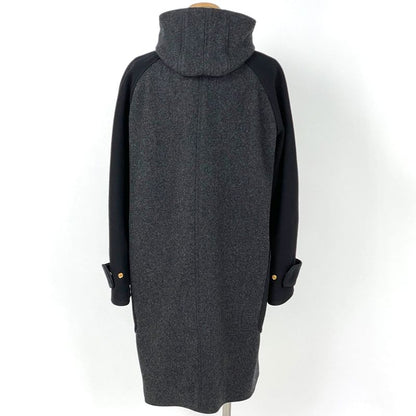 Louis Vuitton Coat Hoodie Wool Nylon Gray Black