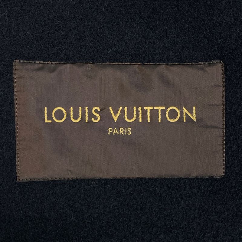 Louis Vuitton Coat Hoodie Wool Nylon Gray Black