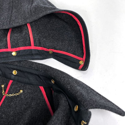 Louis Vuitton Coat Hoodie Wool Nylon Gray Black