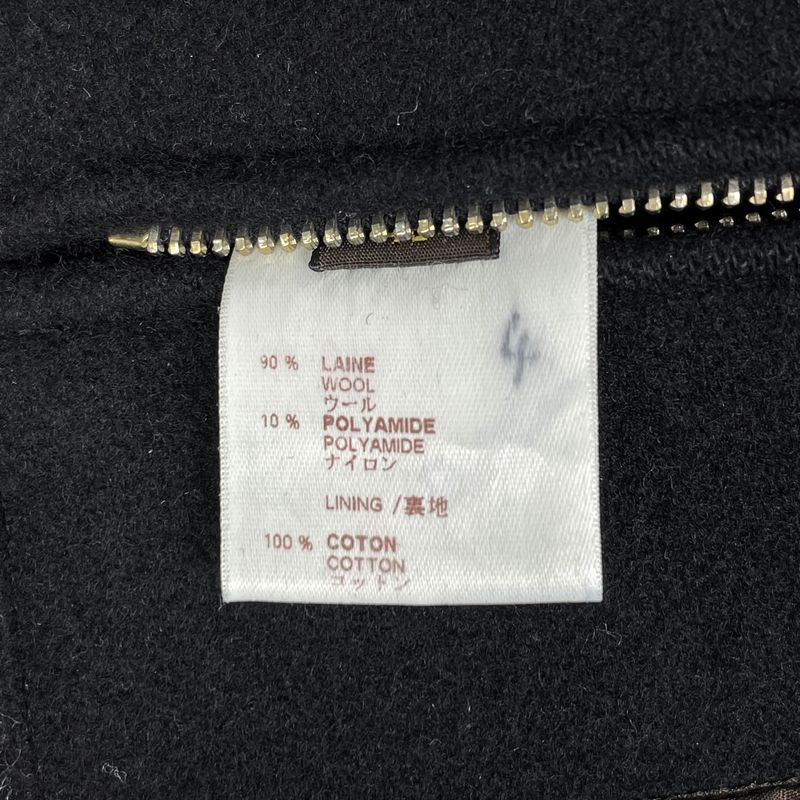 Louis Vuitton Coat Hoodie Wool Nylon Gray Black