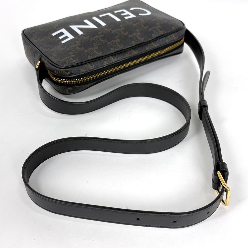 Celine Triomphe Messenger Bag Black