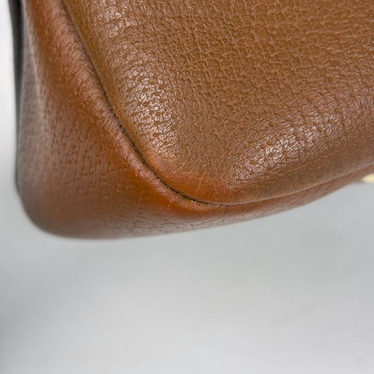 Gucci Logo Handbag Leather Brown