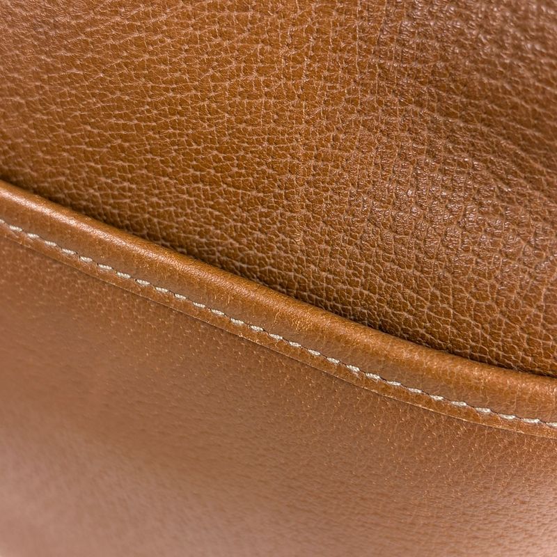 Gucci Logo Handbag Leather Brown