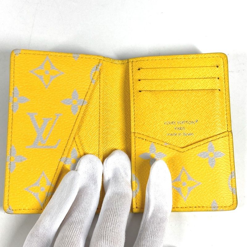 Louis Vuitton Card Case Organizer de Poche Leather Gray