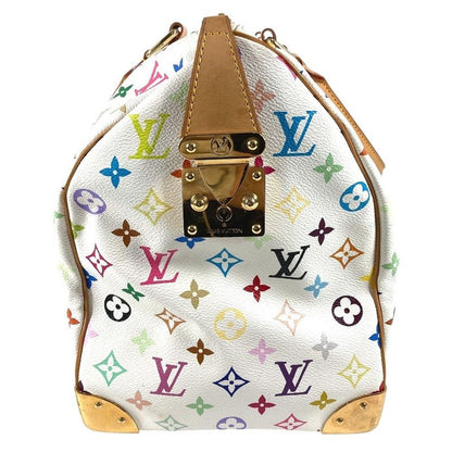 Louis Vuitton Boston Bag Keepall 45 Monogram Multicolor Canvas Blanc White