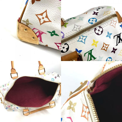 Louis Vuitton Boston Bag Keepall 45 Monogram Multicolor Canvas Blanc White