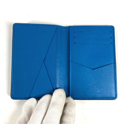 Louis Vuitton Card Case Organizer de Poche Taurillon Leather Blue