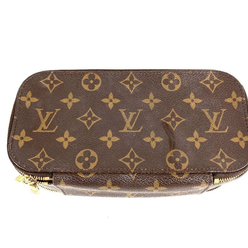Louis Vuitton Pouch Trousse Blush Monogram Canvas Brown