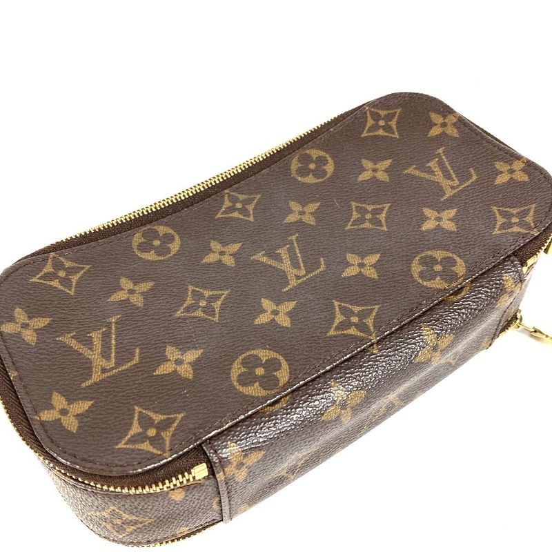 Louis Vuitton Pouch Trousse Blush Monogram Canvas Brown