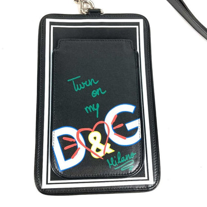 Dolce & Gabbana Dolgaba Pouch Logo Leather Black