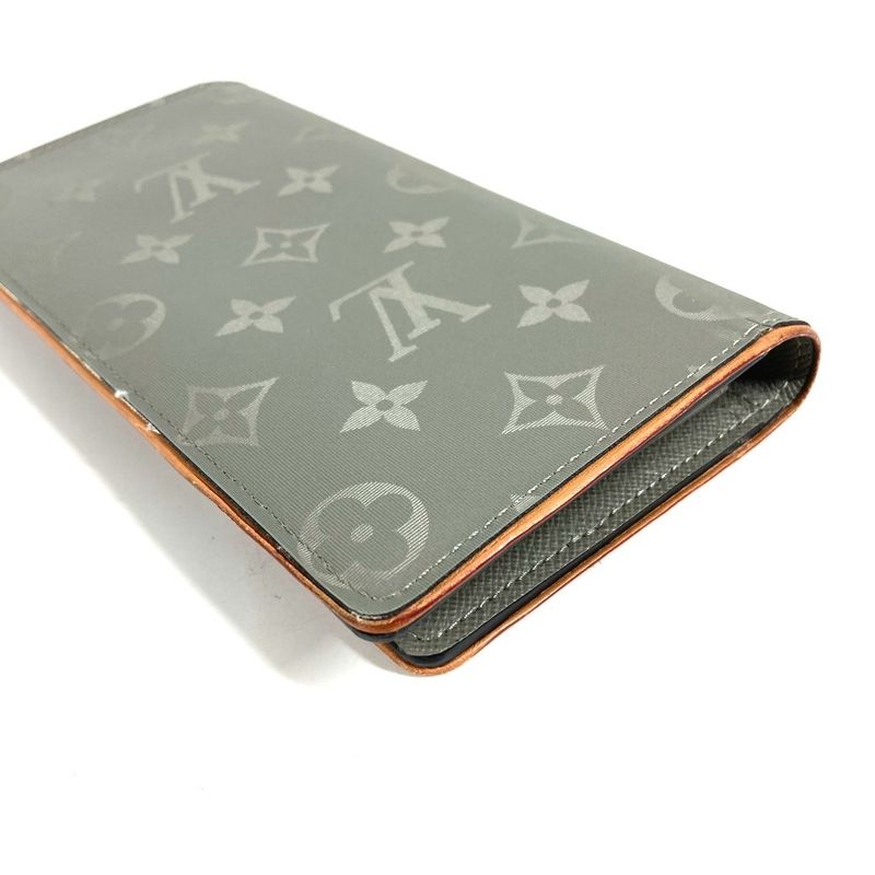 Louis Vuitton Wallet Portefeuille Brother Canvas Leather Gray