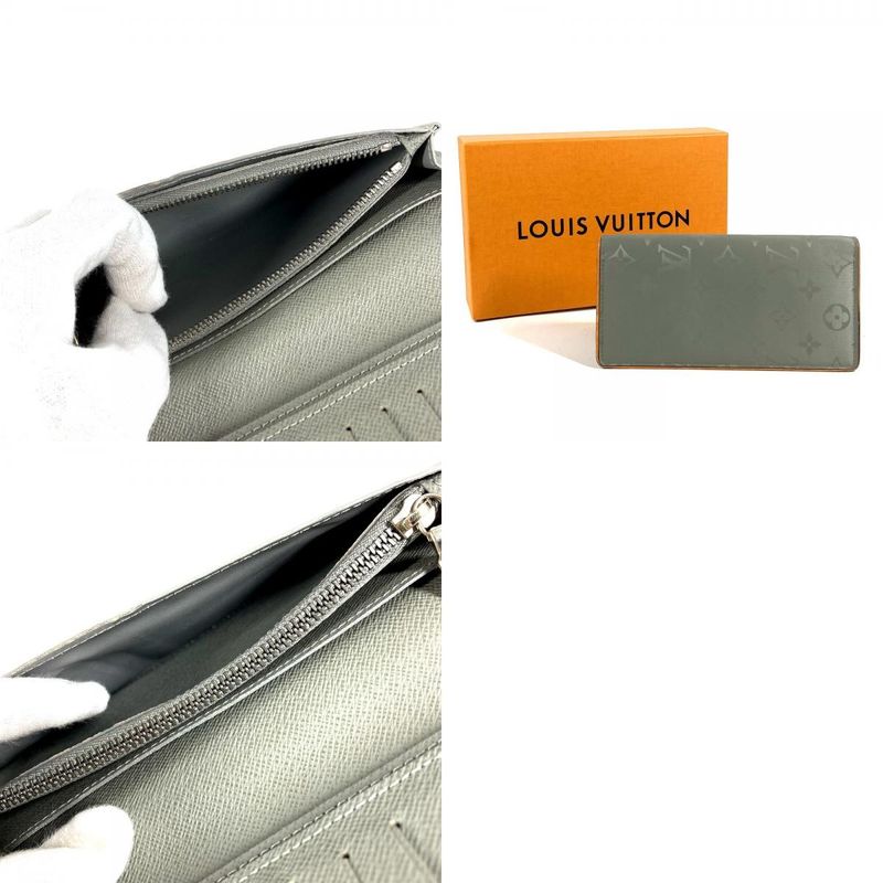 Louis Vuitton Wallet Portefeuille Brother Canvas Leather Gray
