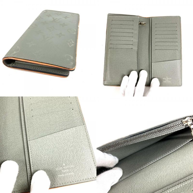 Louis Vuitton Wallet Portefeuille Brother Canvas Leather Gray