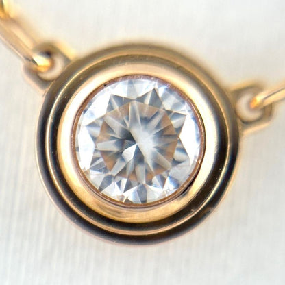 Cartier Damier SM Necklace PG Pink Gold Diamond Pendant
