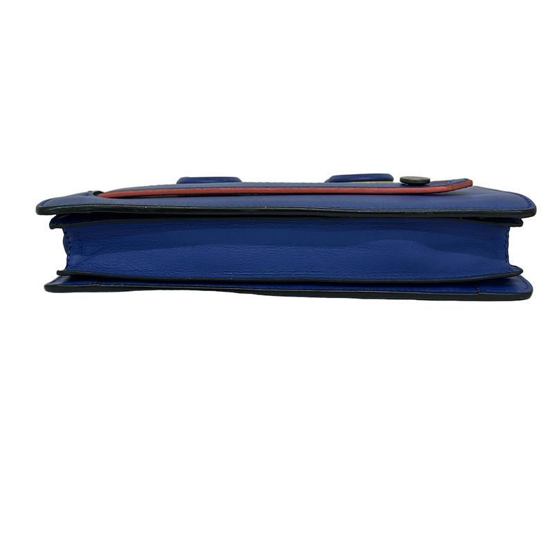 Fendi Clutch Bugs Blue Multi Leather