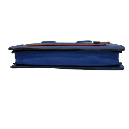 Fendi Clutch Bugs Blue Multi Leather