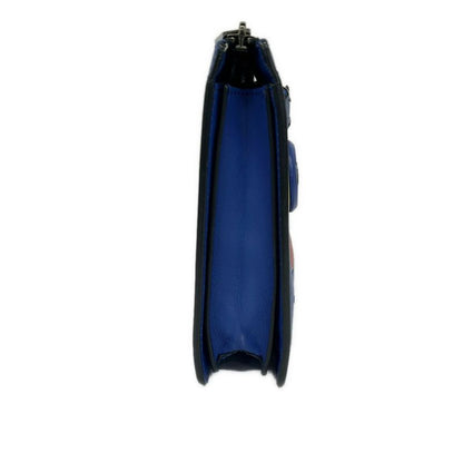 Fendi Clutch Bugs Blue Multi Leather