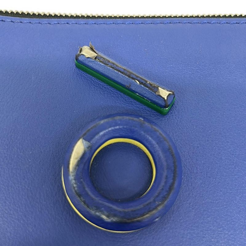 Fendi Clutch Bugs Blue Multi Leather