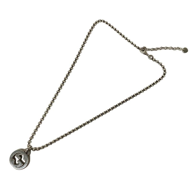 Gucci Necklace Interlocking Silver Ball Chain