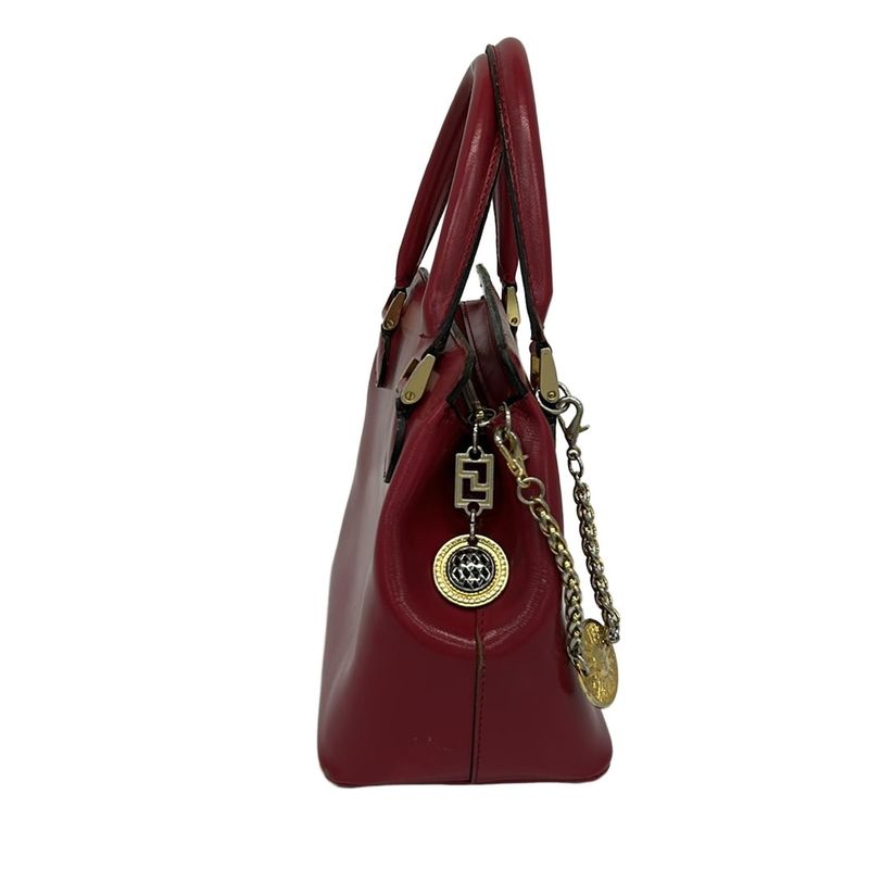 Versace Gianni Handbag Red Leather